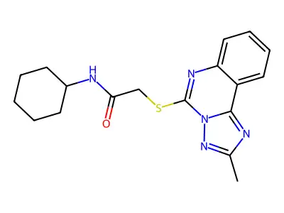 N-cyclohexyl-2-({2-methyl-[1,2,4]triazolo[1,5-c]quinazolin-5-yl}sulfanyl)acetamide structure