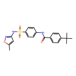 4-tert-butyl-N-[4-[(5-methyl-1,2-oxazol-3-yl)sulfamoyl]phenyl]benzamide structure