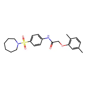 N-[4-(azepan-1-ylsulfonyl)phenyl]-2-(2,5-dimethylphenoxy)acetamide structure