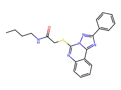 N-butyl-2-({2-phenyl-[1,2,4]triazolo[1,5-c]quinazolin-5-yl}sulfanyl)acetamide structure