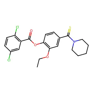 2-Ethoxy-4-(piperidin-1-ylcarbonothioyl)phenyl 2,5-dichlorobenzoate structure