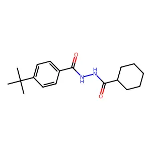 4-tert-butyl-N'-(cyclohexylcarbonyl)benzohydrazide structure