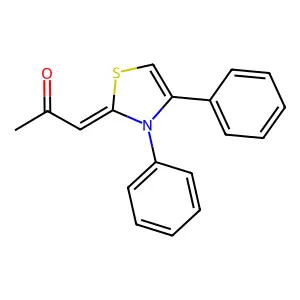 1-(3,4-Diphenyl-2,3-dihydro-1,3-thiazol-2-ylidene)propan-2-one structure