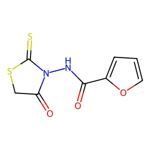 N-(4-oxo-2-sulfanylidene-1,3-thiazolidin-3-yl)furan-2-carboxamide structure