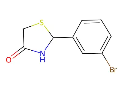 2-(3-Bromophenyl)-1,3-thiazolidin-4-one structure