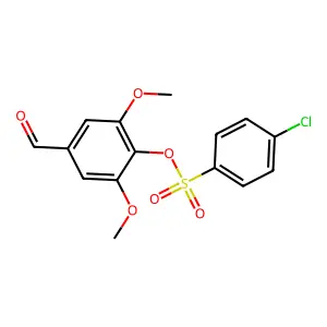 4-Formyl-2,6-dimethoxyphenyl 4-chlorobenzenesulfonate structure