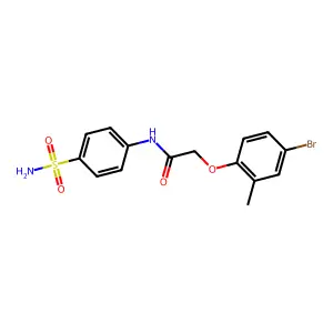 2-(4-bromo-2-methylphenoxy)-N-(4-sulfamoylphenyl)acetamide structure