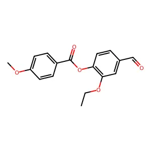 2-Ethoxy-4-formylphenyl 4-methoxybenzoate structure