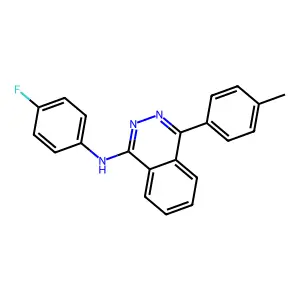 N-(4-fluorophenyl)-4-(4-methylphenyl)phthalazin-1-amine structure