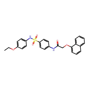 N-{4-[(4-ethoxyanilino)sulfonyl]phenyl}-2-(1-naphthyloxy)acetamide structure