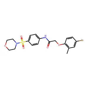 2-(4-bromo-2-methylphenoxy)-N-(4-morpholin-4-ylsulfonylphenyl)acetamide structure