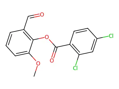 2-Formyl-6-methoxyphenyl 2,4-dichlorobenzoate structure