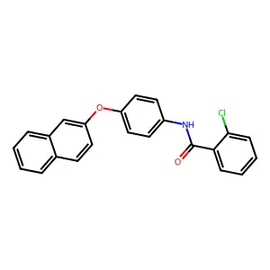 2-chloro-N-(4-naphthalen-2-yloxyphenyl)benzamide structure