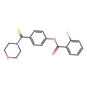 4-(Morpholin-4-ylcarbonothioyl)phenyl 2-fluorobenzoate structure