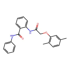 2-{[(2,5-dimethylphenoxy)acetyl]amino}-N-phenylbenzamide structure