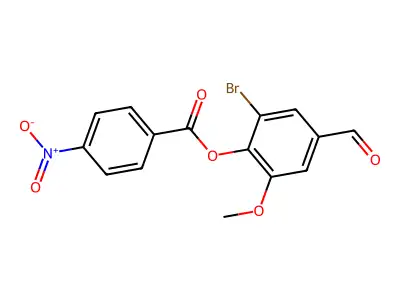 Benzaldehyde, 3-bromo-5-methoxy-4-[(4-nitrobenzoyl)oxy]- structure