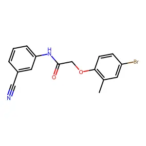 2-(4-bromo-2-methylphenoxy)-N-(3-cyanophenyl)acetamide structure