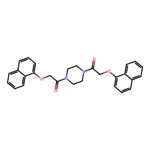 1,4-Bis[(1-naphthyloxy)acetyl]piperazine structure
