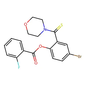 4-Bromo-2-(morpholin-4-ylcarbonothioyl)phenyl 2-fluorobenzoate structure