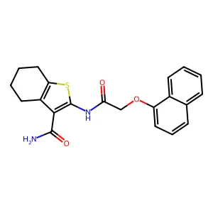 2-(2-Naphthyloxyacetylamino)-4,5,6,7-tetrahydrobenzo[b]thiophene-3-carboxamide structure
