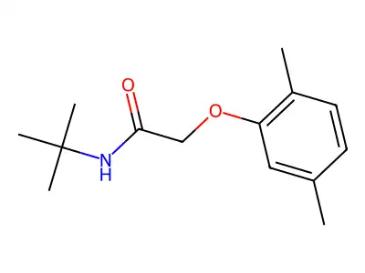 N-tert-butyl-2-(2,5-dimethylphenoxy)acetamide structure
