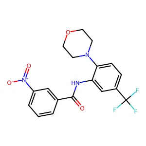 N-(2-Morpholino-5-(trifluoromethyl)phenyl)-3-nitrobenzamide structure