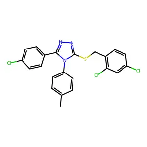 3-(4-CL-PH)-5-((2,4-Dichlorobenzyl)thio)-4-(4-methylphenyl)-4H-1,2,4-triazole structure