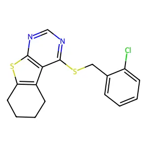 4-[(2-Chlorobenzyl)sulfanyl]-5,6,7,8-tetrahydro[1]benzothieno[2,3-d]pyrimidine structure
