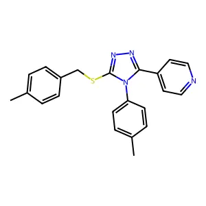 4-(4-Methylphenyl)-3-[(4-methylphenyl)methylthio]-5-(4-pyridyl)-1,2,4-triazole structure