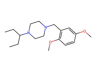 1-[(2,5-Dimethoxyphenyl)methyl]-4-pentan-3-ylpiperazine structure