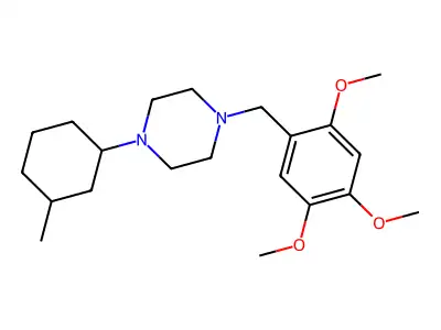 1-(3-Methylcyclohexyl)-4-[(2,4,5-trimethoxyphenyl)methyl]piperazine structure