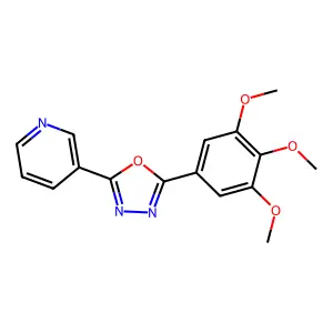 2-Pyridin-3-yl-5-(3,4,5-trimethoxyphenyl)-1,3,4-oxadiazole structure