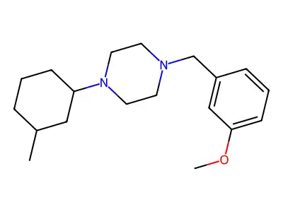 1-(3-Methoxybenzyl)-4-(3-methylcyclohexyl)piperazine structure