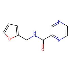 N-(furan-2-ylmethyl)pyrazine-2-carboxamide structure