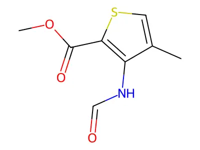 Methyl 3-formamido-4-methylthiophene-2-carboxylate structure