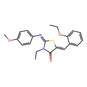 5-(2-Ethoxybenzylidene)-3-ethyl-2-[(4-methoxyphenyl)imino]-1,3-thiazolidin-4-one structure