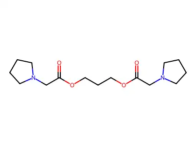 Propane-1,3-diyl bis(2-(pyrrolidin-1-yl)acetate) structure