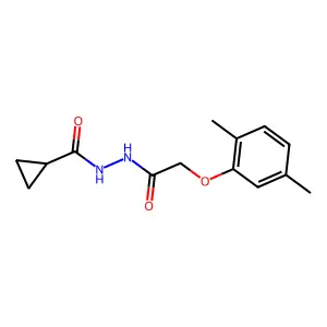 N'-[2-(2,5-dimethylphenoxy)acetyl]cyclopropanecarbohydrazide structure