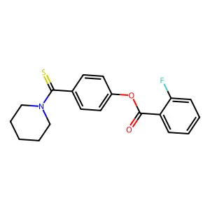 4-(Piperidin-1-ylcarbonothioyl)phenyl 2-fluorobenzoate structure