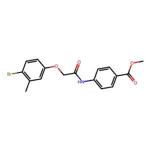 Methyl 4-{[(4-bromo-3-methylphenoxy)acetyl]amino}benzoate structure