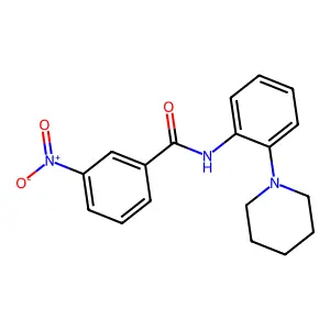 3-nitro-N-(2-piperidin-1-ylphenyl)benzamide structure