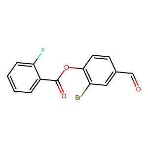 2-Bromo-4-formylphenyl 2-fluorobenzoate structure