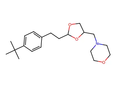 4-[[2-[2-(4-Tert-butylphenyl)ethyl]-1,3-dioxolan-4-yl]methyl]morpholine structure