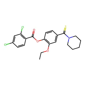 2-Ethoxy-4-(piperidin-1-ylcarbonothioyl)phenyl 2,4-dichlorobenzoate structure