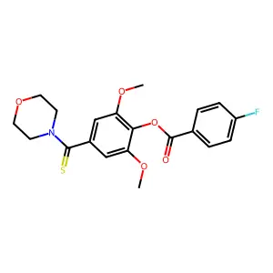 2,6-Dimethoxy-4-(morpholin-4-ylcarbonothioyl)phenyl 4-fluorobenzoate structure