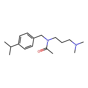 N-[3-(dimethylamino)propyl]-N-[(4-propan-2-ylphenyl)methyl]acetamide structure