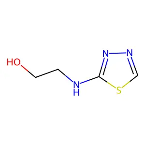 2-Hydroxyethyl thiadiazol-2-yl amine structure