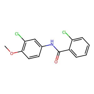 2-chloro-N-(3-chloro-4-methoxyphenyl)benzamide structure