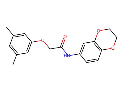 N-(2,3-dihydro-1,4-benzodioxin-6-yl)-2-(3,5-dimethylphenoxy)acetamide structure