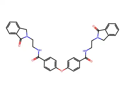 4,4'-Oxybis(N-(2-(1,3-dihydro-1-oxo-2H-isoindol-2-yl)ethyl)benzamide) structure